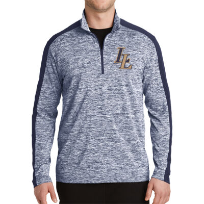 LL EMB - PosiCharge ® Electric Heather Colorblock 1/4 Zip Pullover Thumbnail